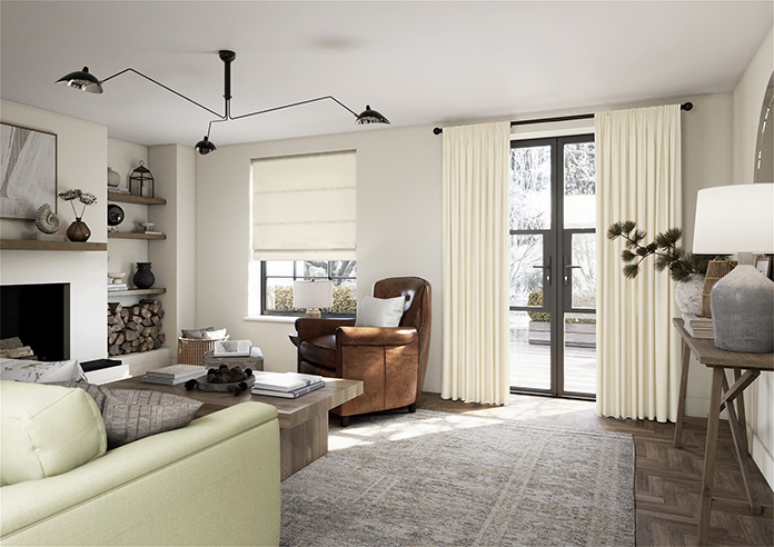 Florence Faux Suede, Fresh Cream - Made to Measure Curtains - Image 7